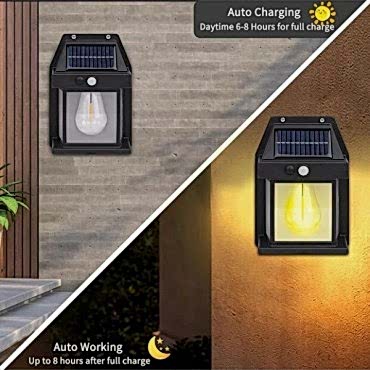 Solar Rustik Ampullü Duvar Lambası - Gün Işığı