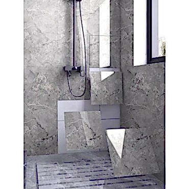 Gri Mermer Desen Duvar Sticker (30x30)
