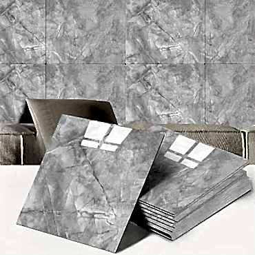 Gri Mermer Desen Duvar Sticker (30x30)