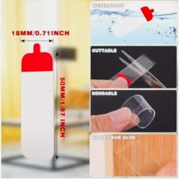 60 Parça Kolay Açılır Güçlü Çift Taraflı Bant 18mmx50mm