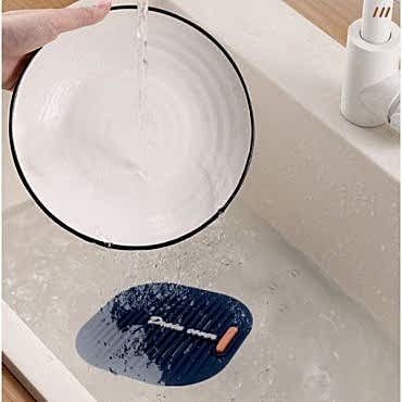 Süzgeçli Lavabo Gider Koruyucu Mat Gri