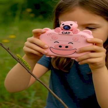 Kameralı Fotoğraf Yazıcısı Pembe Renk