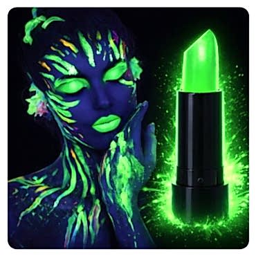 UV Neon Yeşil Ruj – Karanlıkta Parlayan Makyaj Boyası