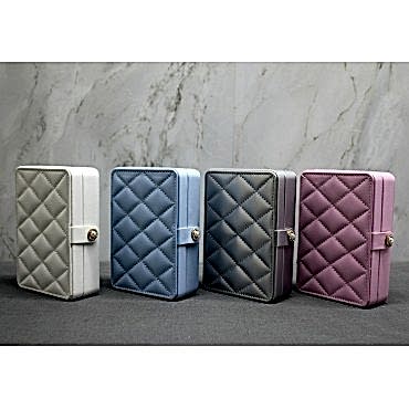 16x11 cm Deri Kaplamalı Makyaj Ve Takı Kutusu 