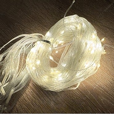 2x2 Perde 192 LED Sarı Işık - 8 Fonksiyonlu 