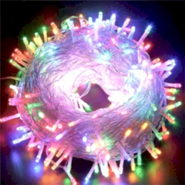 3m 20 LED  RGB - 2 Kademeli Şeffaf Kablo