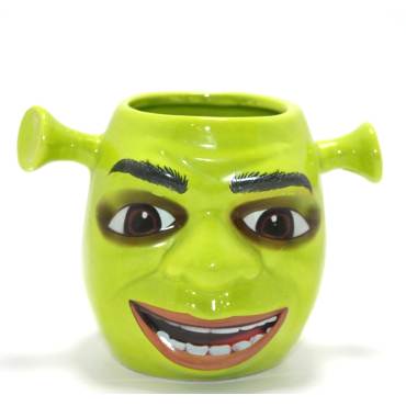 3D Shrek Tasarımı Porselen Kupa Bardak