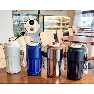 Charm Detaylı Ve Derece Göstergeli Vakumlu Mug Termos Bardak 480 ml