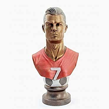 Polyester Ronaldo Figürü Büst