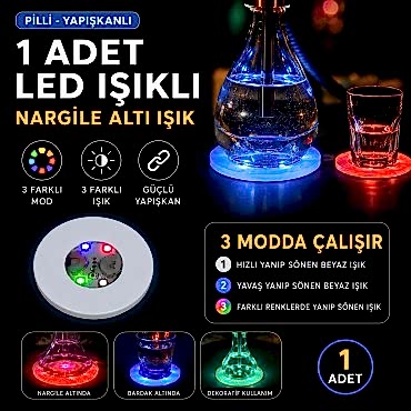 RGB LED Nargile Altı Işık 1 Adet