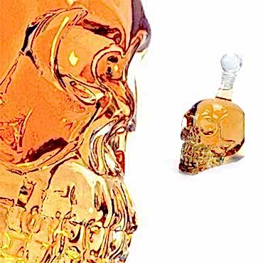 Crystal Head Kuru Kafa Cam Şişe 350 Ml