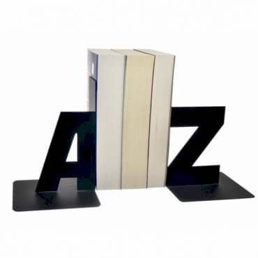   A Z Siyah Metal Kitap Tutucu