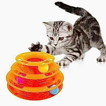  3 Katlı Kedi Oyuncağı Turntable Cat Toy