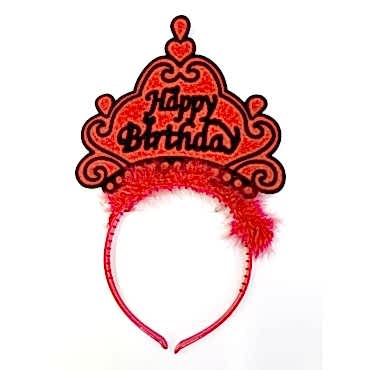 Happy Birthday Yazılı Neon Renk Taç 12 Adet