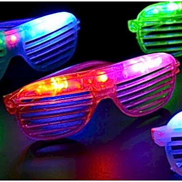 Led Işıklı Renkli Panjur Gözlük 12 Adet