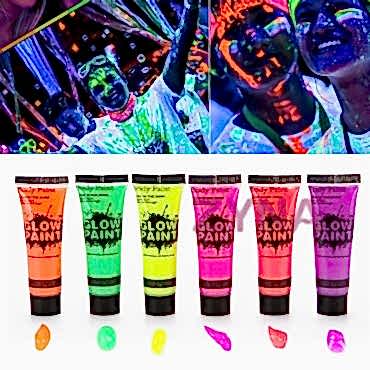 Neon Glow Fosforlu Krem Boya - 6 Adet
