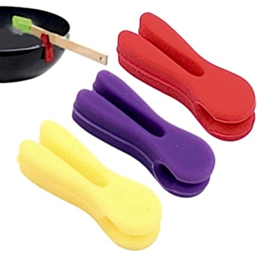 Silikon Tava Kaşık Tutacağı 3'lü Paket