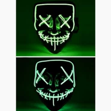 LED Işıklı Yeşil Maske