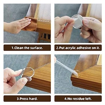 Silikon Şeffaf Masa Kenarı Köşe Koruması 