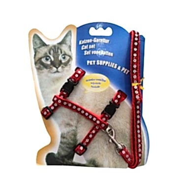 Parlak Kedi Gezdirme Göğüs Tasması