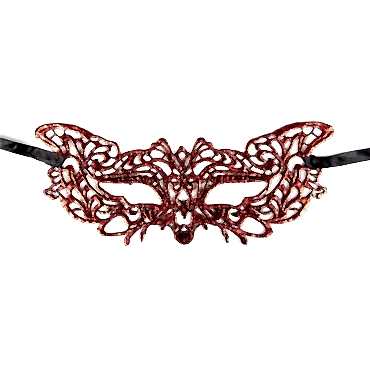 Kırmızı Dantel Masquerade Maskesi 9 No