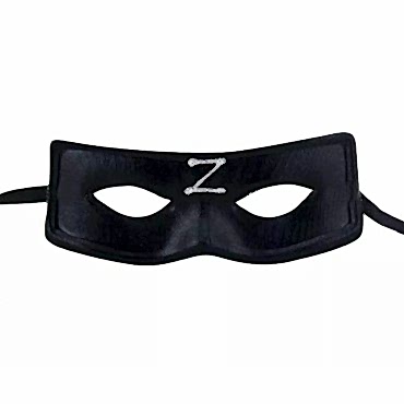 Zorro Maskesi Z Baskılı Lastikli