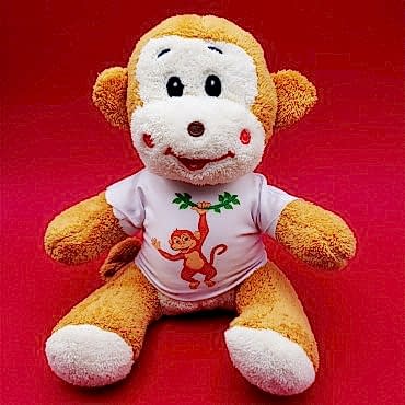 Tişörtlü Sevimli Peluş Maymun 