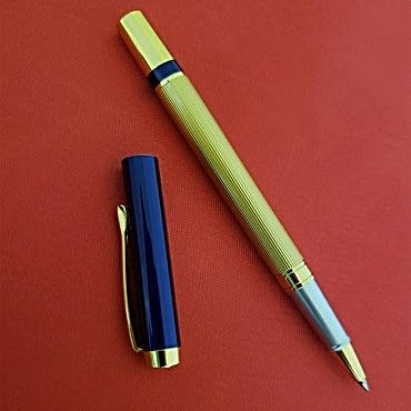 Kutulu Lacivert Gold Tasarım Roller Kalem 