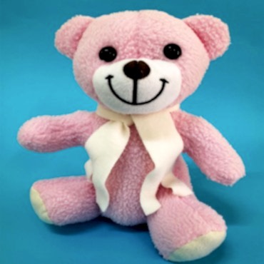 Pembe Peluş Atkılı Oyuncak Ayıcık