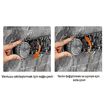 Güçlü Lüks Vantuzlu Askılık 
