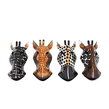 Ahşap Duvara Asmalı 20 Cm Zebra Maske