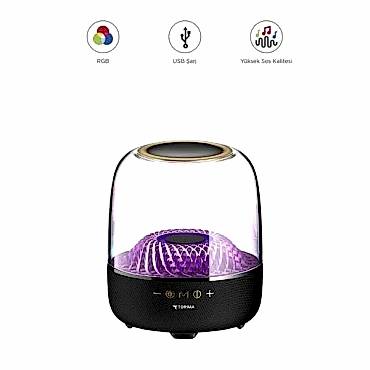 D33 Siyah Taşınabilir Kablosuz Bluetooth Hoparlör 
