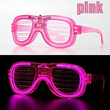 Pembe Led Işıklı Parti Gözlüğü - Neon 3 Modlu