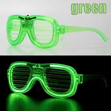 Yeşil LED Işıklı Parti Gözlüğü – Neon 3 Modlu