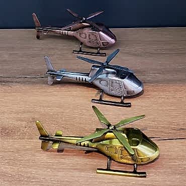 Dekoratif Metal Helikopter