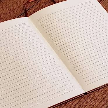 Desenli Gri Renk Deri Defter