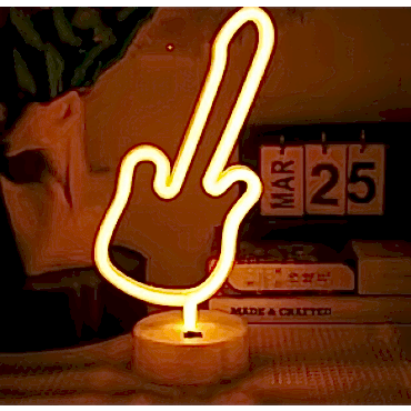 Neon Gitar Masa Lambası 