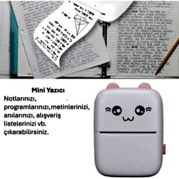 Sevimli Mini Taşınabilir Yazıcı Printer