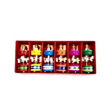 Toptan Mini Ahşap 6'lı Atli Karinca