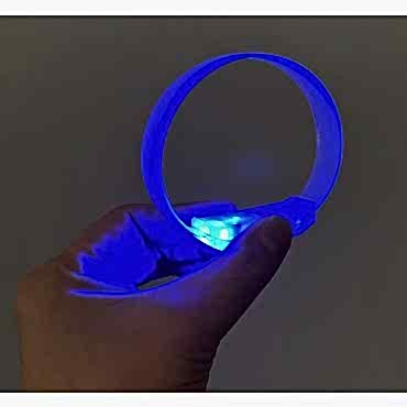 3 Modlu Pilli LED Işıklı Esnek Parti Bilekliği Mavi