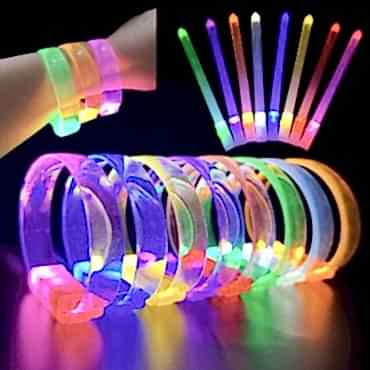 3 Modlu Pilli LED Işıklı Esnek Parti Bilekliği Yeşil