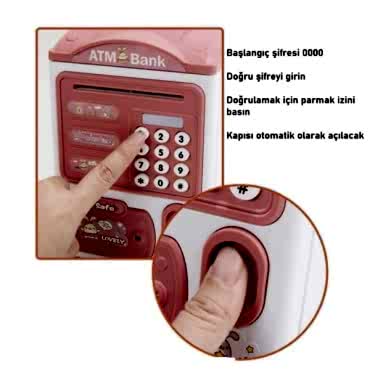 Parmak İzi ve Şifreli Elektronik ATM Kumbara