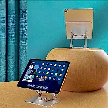 360 Derece Dönebilen Yükseltilmiş Masaüstü Ayarlanabilir Metal Tablet Standı