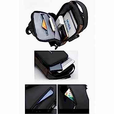 Powerbank Destekli Erkek Ön Göğüs Çantası 