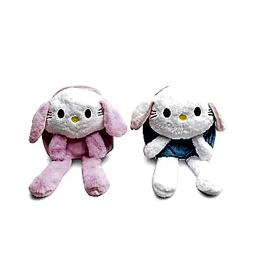 Işıklı Peluş Oynar Kulaklı My Melody ve Cinnamoroll Sırt Çantası 