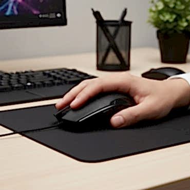 Siyah Mat Desenli USB Kablolu 3D Optik Mouse