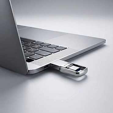 2'si 1 Arada USB 3.2 Type-C Ve USB 64GB Metal Flash Disk