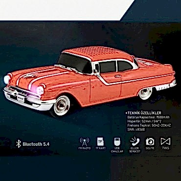 Pontiac Klasik Araba Tasarımlı Bluetooth Hoparlör 