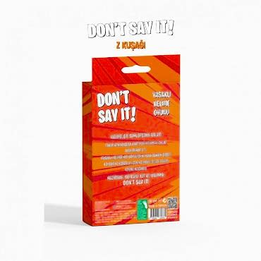 Yasaklı Kelime Oyunu Don't Say It! Z Kuşağı - Eğlenceli Kart Oyunu