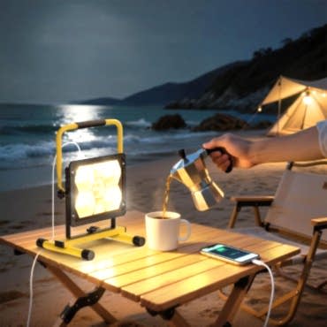 Güneş Enerjili 400 Ledli Powerbank Projektör 